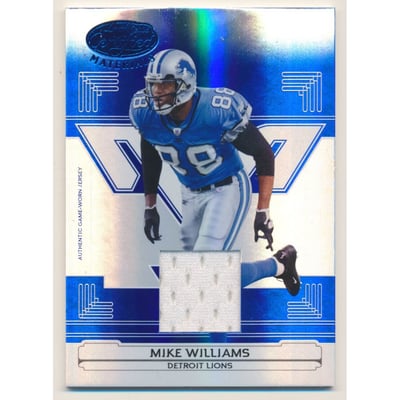2006 Leaf Certified Materials Mirror Blue Materials #50 Mike Williams