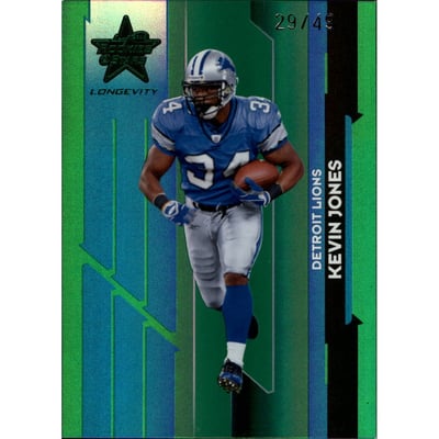 2006 Leaf Rookies and Stars Longevity Target Emerald Parallel #36 Kevin Jones
