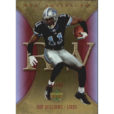 2007 Artifacts Red #36 Roy Williams WR