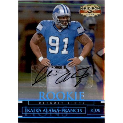 2007 Donruss Gridiron Gear Autographs Platinum Holofoil #140 Ikaika Alama-Francis/25