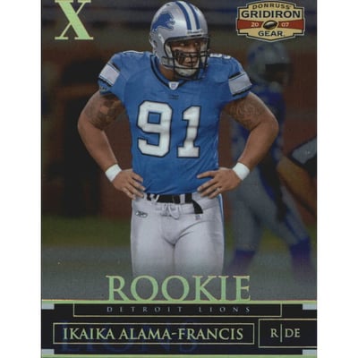 2007 Donruss Gridiron Gear Gold Holofoil X's #140 Ikaika Alama-Francis