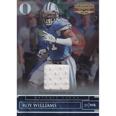 2007 Donruss Gridiron Gear Jerseys O's #18 Roy Williams WR
