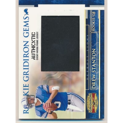 2007 Donruss Gridiron Gear Rookie Jerseys Jumbo Swatch Prime #230 Drew Stanton
