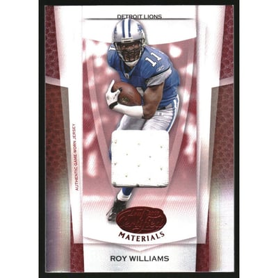 2007 Leaf Certified Materials Mirror Red Materials #27 Roy Williams WR/100