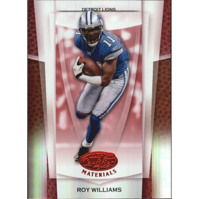 2007 Leaf Certified Materials Mirror Red #27 Roy Williams WR