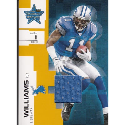 2007 Leaf Rookies and Stars Materials Gold Retail #18 Roy Williams WR