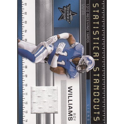 2007 Leaf Rookies and Stars Statistical Standouts Materials #11 Roy Williams WR