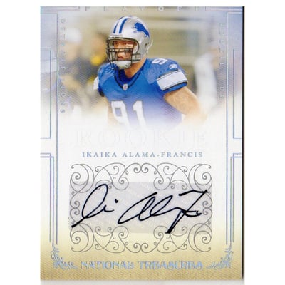 2007 Playoff National Treasures #172 Ikaika Alama-Francis AU/190 RC