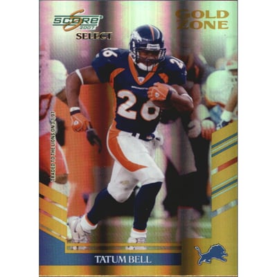 2007 Select Gold Zone #51 Tatum Bell