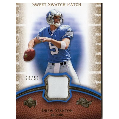 2007 Sweet Spot Sweet Swatch Jersey Patches #SSDS2 Drew Stanton