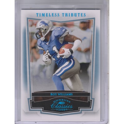2008 Donruss Classics Timeless Tributes Platinum #34 Roy Williams WR