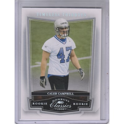 2008 Donruss Classics Timeless Tributes Silver #182 Caleb Campbell