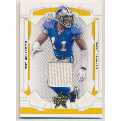 2008 Leaf Rookies and Stars Materials Gold #32 Roy Williams WR