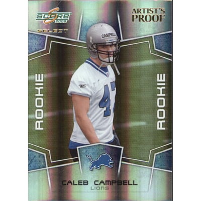 2008 Select Artist's Proof #424 Caleb Campbell