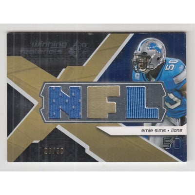 2008 SPx Winning Materials NFL Dual 50 #WMES Ernie Sims