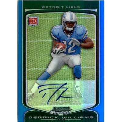 2009 Bowman Chrome Rookie Autographs Blue Refractors #123 Derrick Williams