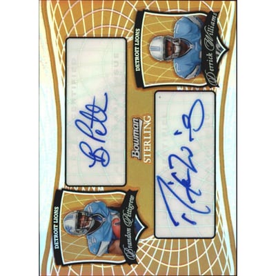 2009 Bowman Sterling Dual Autograph Gold Refractors #PW Brandon Pettigrew/125/Derrick Williams