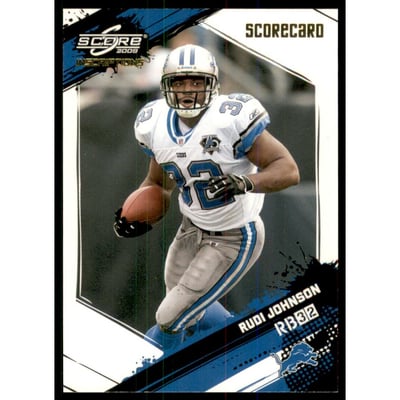 2009 Score Inscriptions Scorecard #100 Rudi Johnson