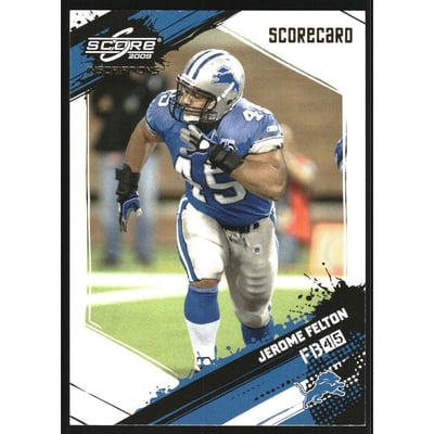 2009 Score Inscriptions Scorecard #96 Jerome Felton