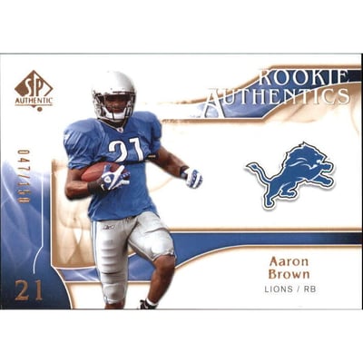 2009 SP Authentic Bronze #240 Aaron Brown