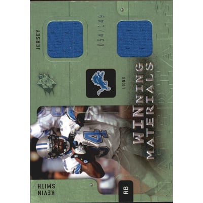 2009 SPx Winning Materials Green Dual Swatch #WKS Kevin Smith