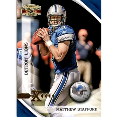 2010 Panini Gridiron Gear Gold X's #48 Matthew Stafford