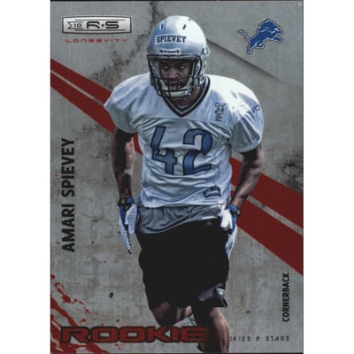2010 Rookies and Stars Longevity Ruby #168 Amari Spievey