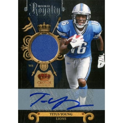 2011 Crown Royale Rookie Royalty Materials Autographs #3 Titus Young/100
