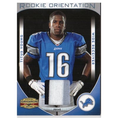 2011 Panini Gridiron Gear Rookie Orientation Jerseys Prime #10 Titus Young