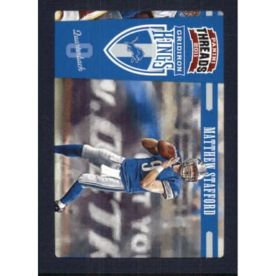 2011 Panini Threads Gridiron Kings Framed Blue #43 Matthew Stafford