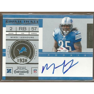2011 Playoff Contenders #229A Mikel Leshoure AU RC