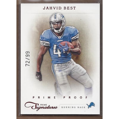 2011 Prime Signatures Prime Proof Red #79 Jahvid Best