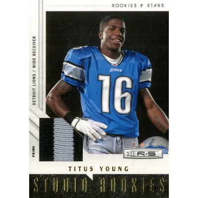 2011 Rookies and Stars Studio Rookies Materials Prime #2 Titus Young