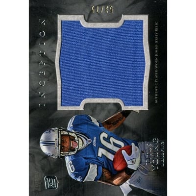 2011 Topps Inception Rookie Relics Jumbo Swatch Gray #JRTY Titus Young