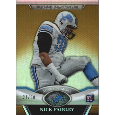 2011 Topps Platinum Gold #38 Nick Fairley/50