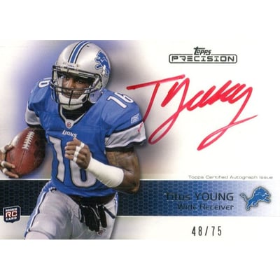 2011 Topps Precision Rookie Autographs Red Ink #134 Titus Young