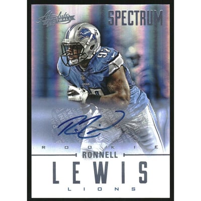 2012 Absolute Spectrum Platinum Autographs #181 Ronnell Lewis/25