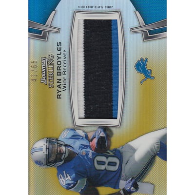 2012 Bowman Sterling Gold Refractors #BSJRRRB Ryan Broyles JSY/65