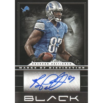 2012 Panini Black Marks of Distinction #12 Brandon Pettigrew/49