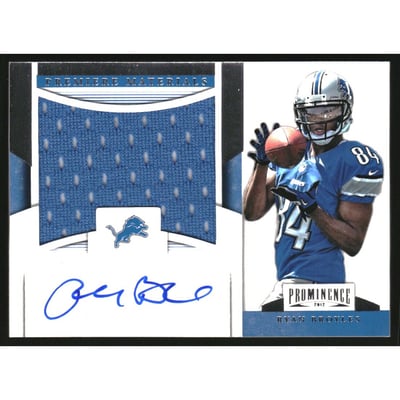 2012 Panini Prominence Premiere Materials Signatures #6 Ryan Broyles EXCH