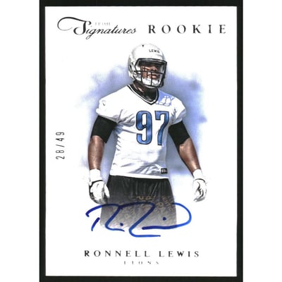 2012 Prime Signatures Autographs Silver #219 Ronnell Lewis/49