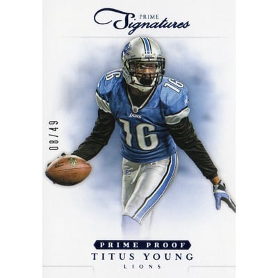 2012 Prime Signatures Prime Proof Blue #122 Titus Young