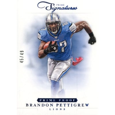2012 Prime Signatures Prime Proof Blue #72 Brandon Pettigrew