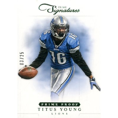 2012 Prime Signatures Prime Proof Green #122 Titus Young