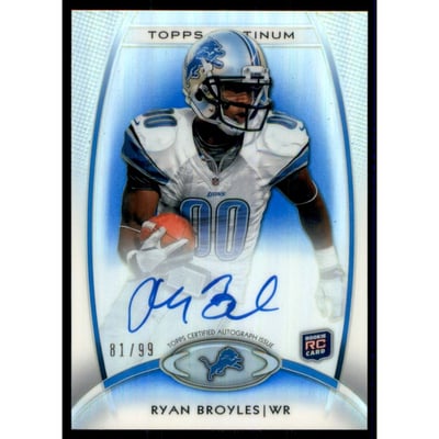 2012 Topps Platinum Rookie Autographs Blue Refractors #146 Ryan Broyles