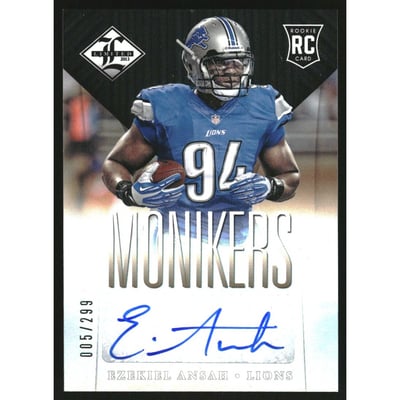2013 Limited Monikers Autographs Silver #172 Ezekiel Ansah/299