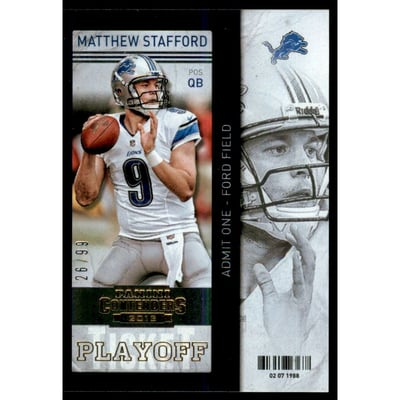 2013 Panini Contenders Playoff Ticket #58 Matthew Stafford