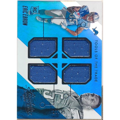 2014 Absolute Tools of the Trade Rookie Quad Jersey Spectrum Silver #QEE Eric Ebron