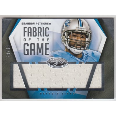 2014 Certified Fabric of the Game #45 Brandon Pettigrew/99