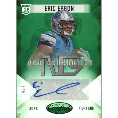 2014 Certified New Generation Autographs Mirror Green #32 Eric Ebron